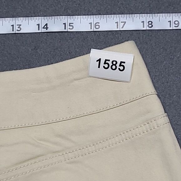 Blair Womens Jeggings 18 Elastic Waist Pullon Slim Beige Light Jeans - Picture 9 of 9